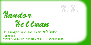 nandor wellman business card